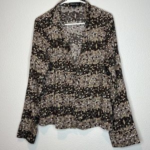 Motel Retro Print Button Down Shirt Size XXL NWOT